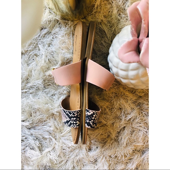 NEW Snake & Blush Sandals - Picture 3 of 5